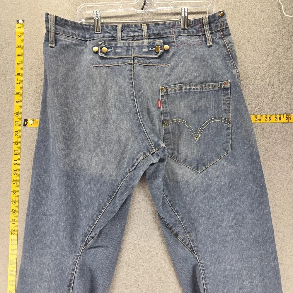 Vintage Levis Engineered Jeans Mens 34x32 Blue Buckle Back One Pocket Twisted